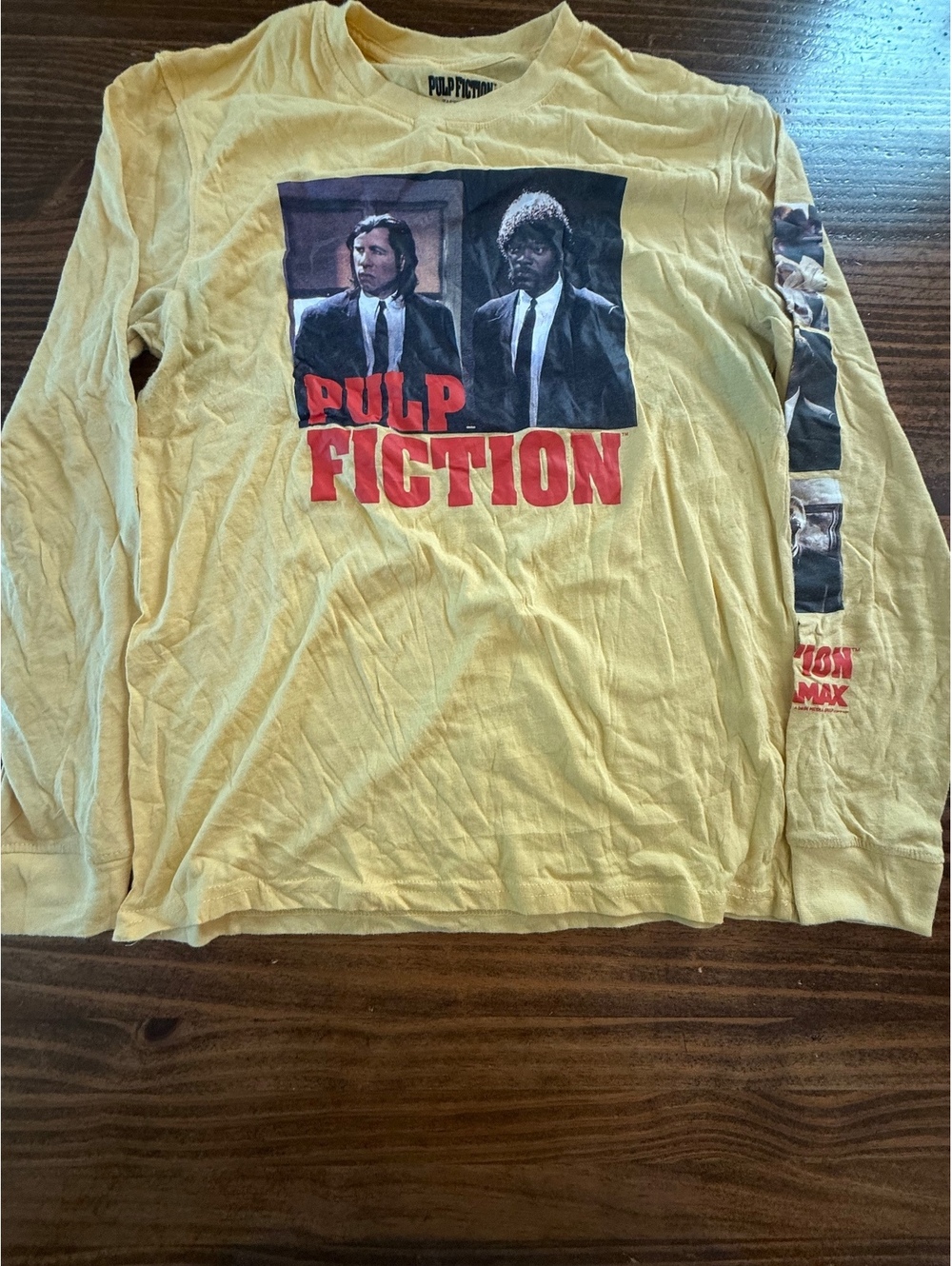 Pulp Fiction Vintage Style Long Sleeve Graphic T-Shirt Size S
